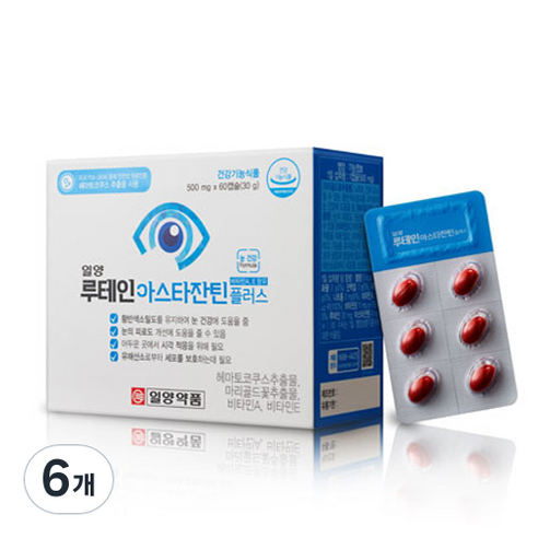 일양약품 루테인 아스타잔틴 플러스 눈 건강기능식품, 6개, 30g