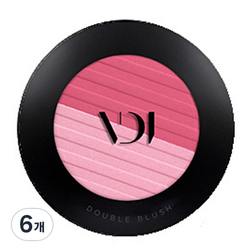 비디보브 더블 블러쉬 3g, 02 핑크, 6개