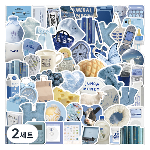 특별한상점 캐리어 노트북 여행 방수 스티커 세트 TT015-60PCS, 이상한 나라, 2세트