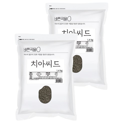 바른곡물 치아씨드, 1.4kg, 2개