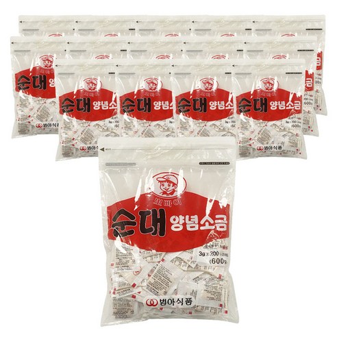 범아뽀빠이 순대 양념소금 200p, 15개, 600g