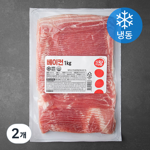 식자재왕 베이컨 (냉동), 1kg, 2개
