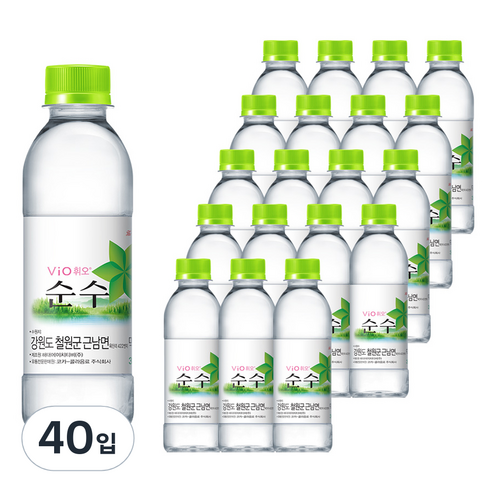 휘오 순수 생수, 300ml, 40개