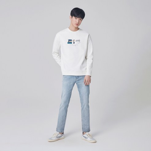 마인드브릿지 남성 CP스판 원포인트 오버핏 맨투맨 MUTS2160