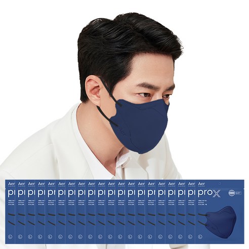 아에르 프로 X 마스크, 50개, 다크블루