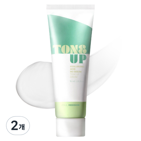폴메디슨 히알루론산 노세범 톤업크림, 80ml, 2개