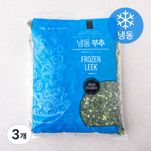 냉동식품 부추 (냉동), 1kg, 3개