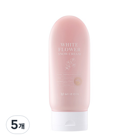미즈온 화이트 플라워 스노우 톤업 크림 150ml, 5개