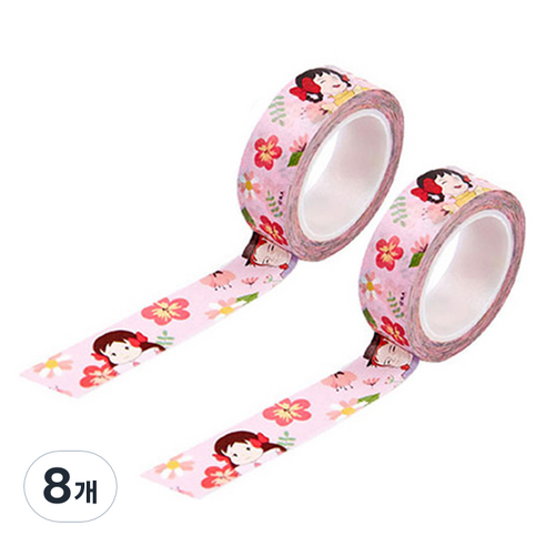 빨강머리앤 마스킹 테이프 15mm x 10m, 우리같이, 8개