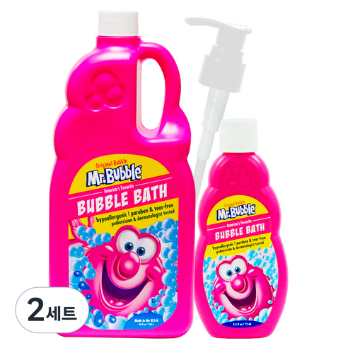 미스터버블 오리지널 버블바스 딸기향 1060ml + 75ml + 펌프, 2세트