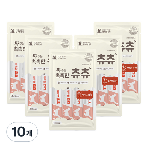 짜주는 촉촉한 츄츄 연어참치 고양이 간식 4p, 56g, 10개