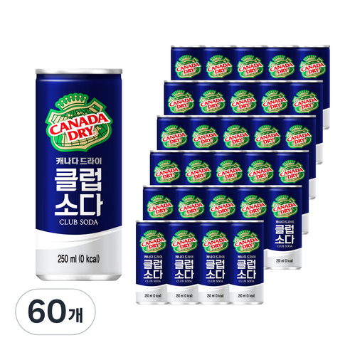 캐나다 드라이 클럽소다, 250ml, 60개