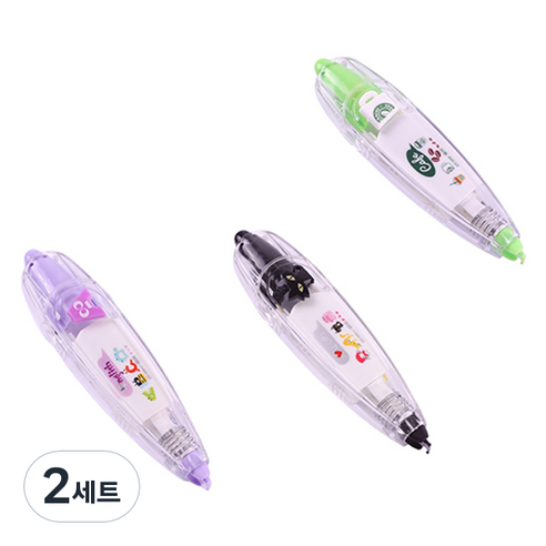 마켓감성 일기장식 교정 스티커 3종 세트, D, 2세트