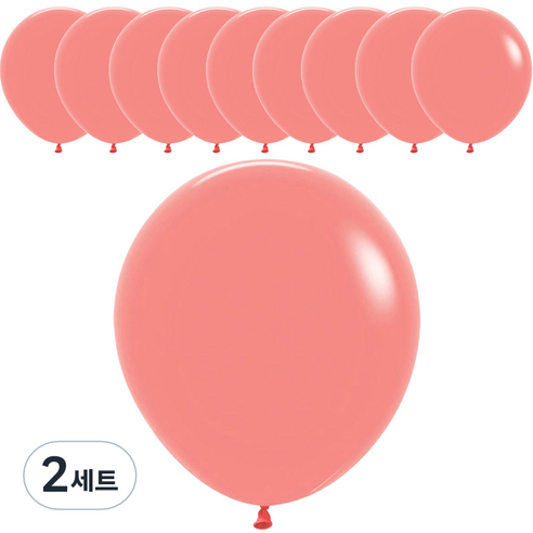 셈퍼텍스 풍선 45cm 10p, 트로피칼 코랄, 2세트
