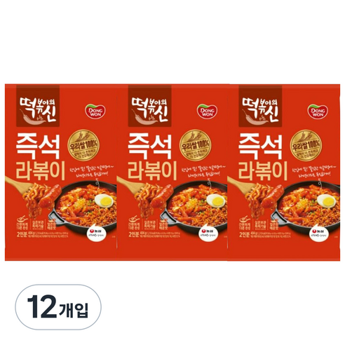 동원 떡볶이의 신 즉석 라볶이, 404g, 12개입