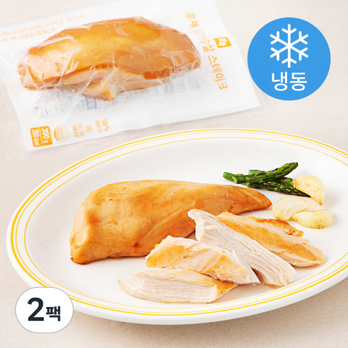 오쿡 훈제 닭가슴살 스테이크 (냉동), 200g, 2팩