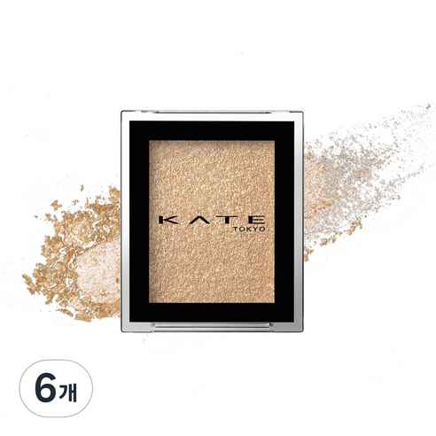 케이트 더 아이 컬러 아이섀도 1.4g, 005 골드 글리터, 6개