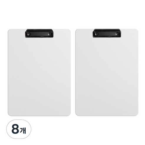 동아피엠에스 세로형 두꺼운 벽걸이 클립보드 31.5 x 22.5 cm A4, 화이트, 8개