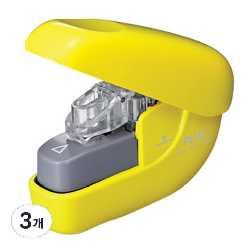 PLUS 페이퍼 클린치 SL106NB, Yellow, 3개