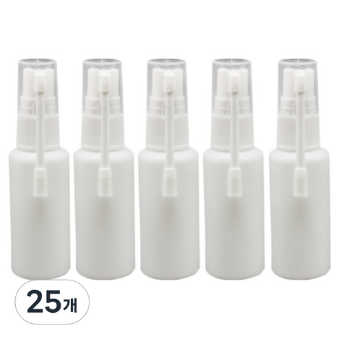 포근상점 코스프레이 식염수 세척 공병 코끼리병 용기 화이트 30ml, 25개