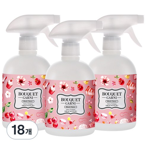 부케가르니 섬유탈취제, 500ml, 18개, 블랙체리