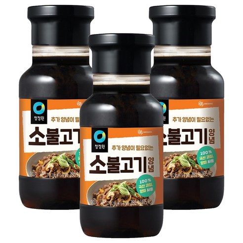 청정원 명가 소불고기 양념, 280g, 3개