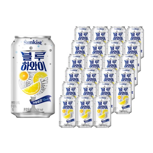 해태htb 썬키스트 칵테일블루하와이 저칼로리, 340ml, 24개