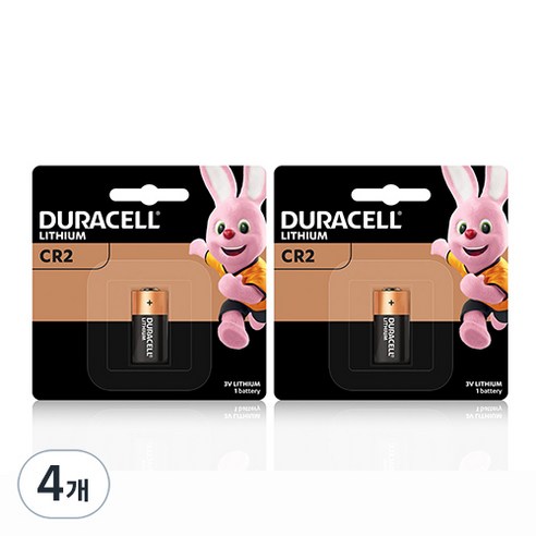 듀라셀 리튬 특수건전지 CR2, 1개입, 4개