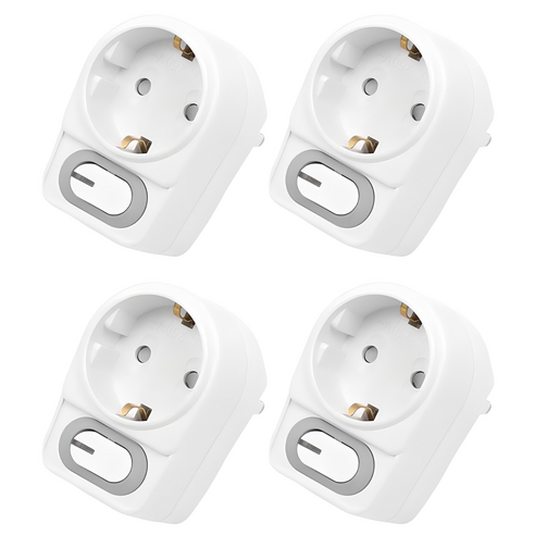 에코파워탭 절전형 LED L자 멀티탭 1구, 화이트, 4개