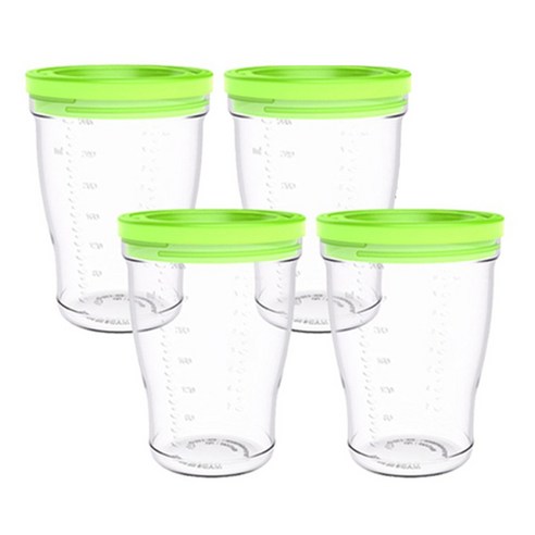베베락 밀폐형 280ml, 그린, 4개