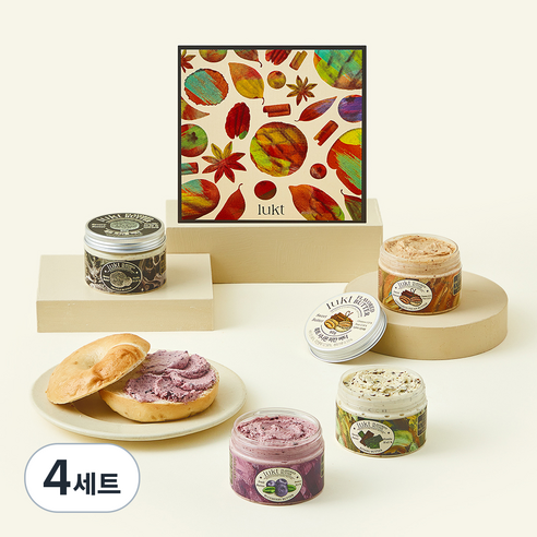 [로켓프레시] LUKT 버터 4종 선물세트 350g, 350g, 4세트