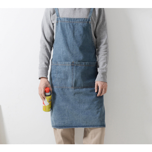 일상에 감성을 더하는 쥬비우 리본스트링 데님 앞치마