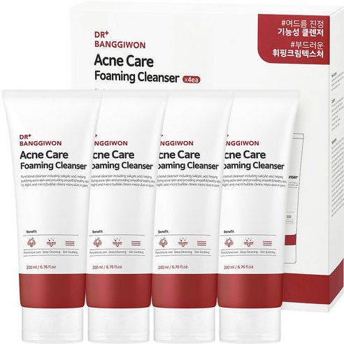 닥터방기원 아크네 케어 포밍 클렌저, 4개, 200ml