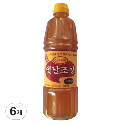 한강 진사댁 재래식 옛날 조청, 1.2kg, 6개