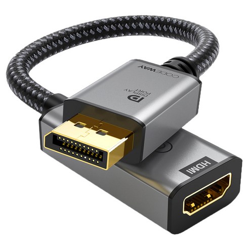 코드웨이 DP to HDMI 젠더, 4K@30Hz v1.4, 1개