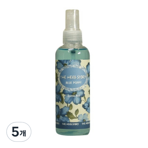더허브스토리 아로마 페이스 겸용바디미스트 블루퍼피, 200ml, 5개
