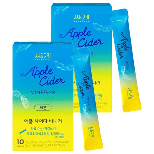쌍계명차 애플사이다비니거 레몬 5g x 10p, 단품, 2개