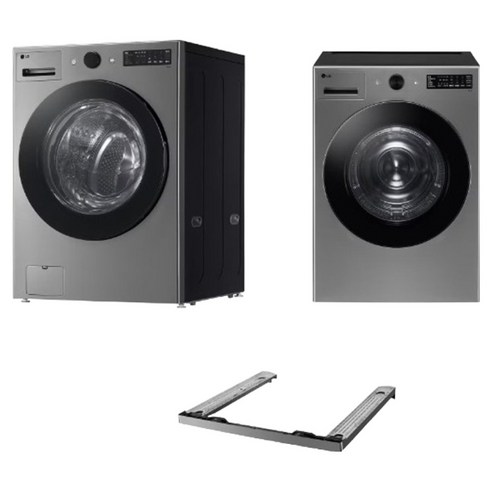 LG전자 트롬 오브제컬렉션 드럼세탁기 + 건조기 + 키트 세트 KFG19VN-8VN 19kg + 18kg 세탁기 방문설치, 모던 스테인리스