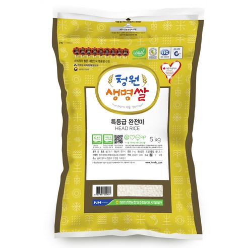 청원생명농협 청원생명쌀 특등급완전미, 5kg(특등급), 1개