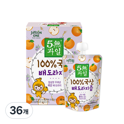 자연원 100% 국산 배도라지즙, 100ml, 36개
