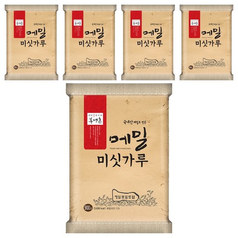 봉평_메밀미싯가루, 5개, 900g