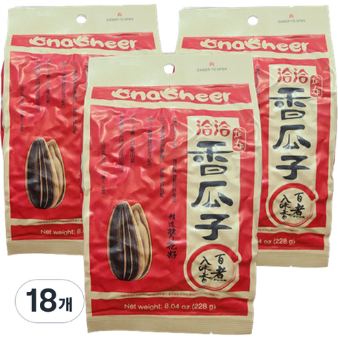 챠챠 해바라기씨 양념맛, 228g, 18개