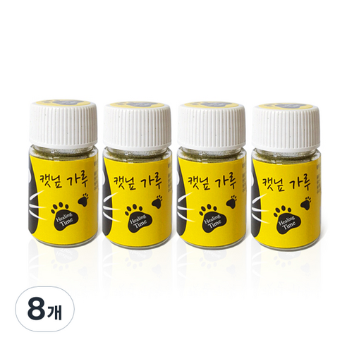 힐링타임 고양이 가루 간식, 캣닢, 6g, 8개
