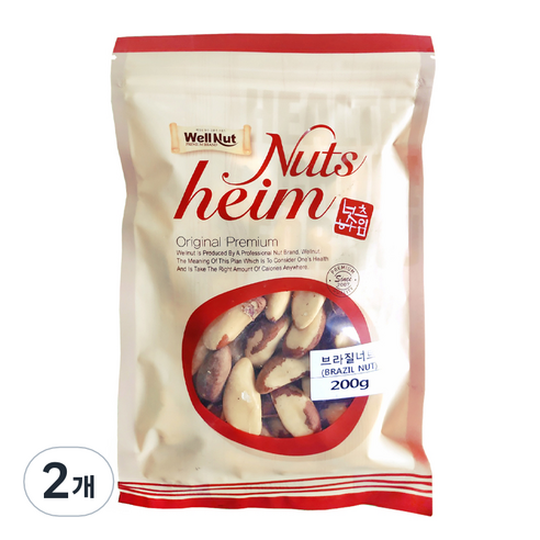 웰넛 자연두레 브라질너트, 200g, 2개