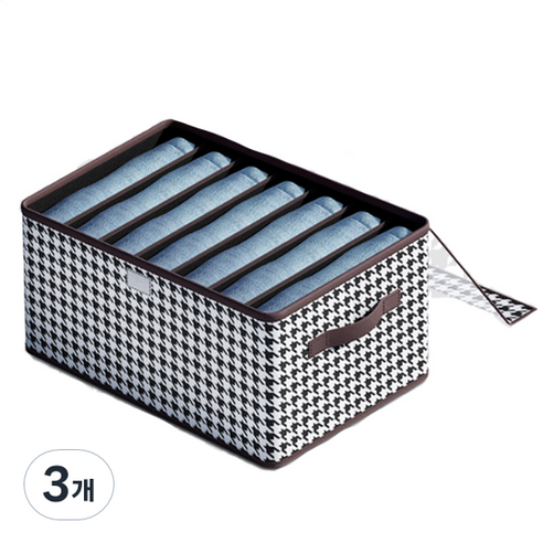 소니오 접이식 칸막이 의류 보관 서랍 리빙박스 ONE SIZE, TYPE 02, 3개