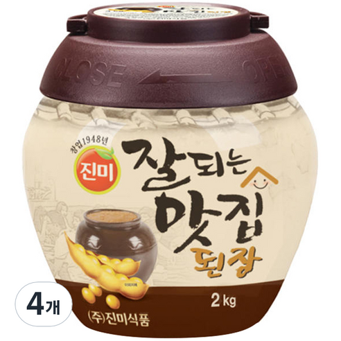 진미 잘되는맛집된장, 2kg, 4개