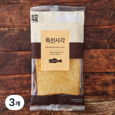 삼진어묵 특천사각, 300g, 3개