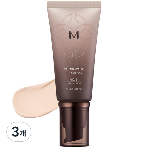 미샤 M 초보양 비비크림 SPF30 PA++, 21호 화사한베이지, 50ml, 3개