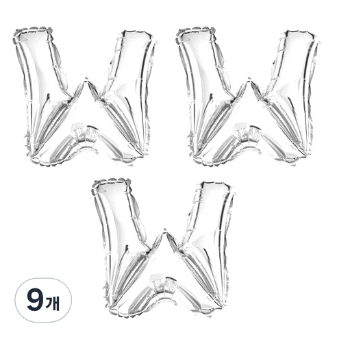 리빙다 알파벳호일W실버(대), 실버, 9개