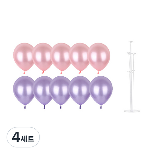 파티쇼 풍선꽂이장식세트 70cm, 라벤다파티, 4세트